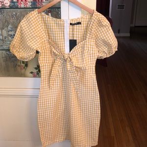 yellow gingham nasty gal dress